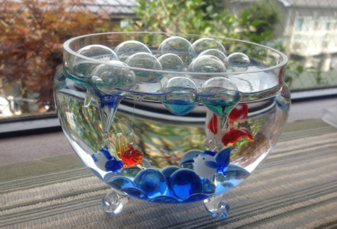 金魚鉢,ガラスの金魚,ガラス
