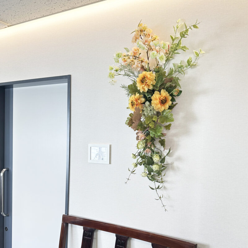 アニマル・アイケア　東京動物眼科醫院,壁面装花,フラワーウォール