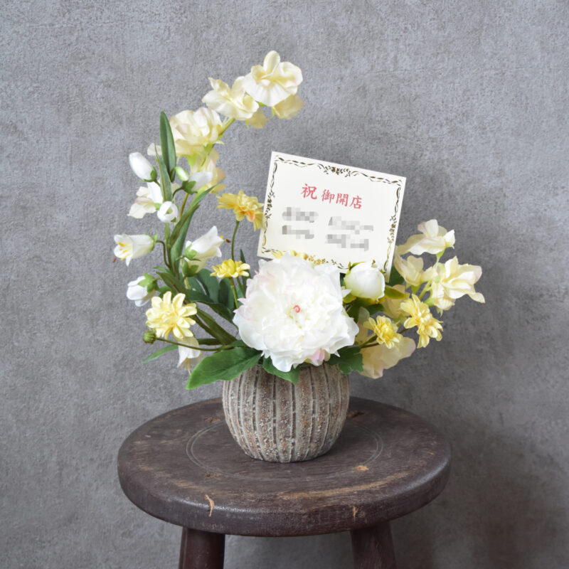 開店祝い,ロゴ,アーティフィシャルフラワー,三日月