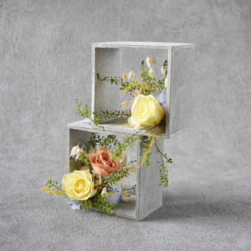 春の窓辺,プリザーブドフラワー,ナチュラル