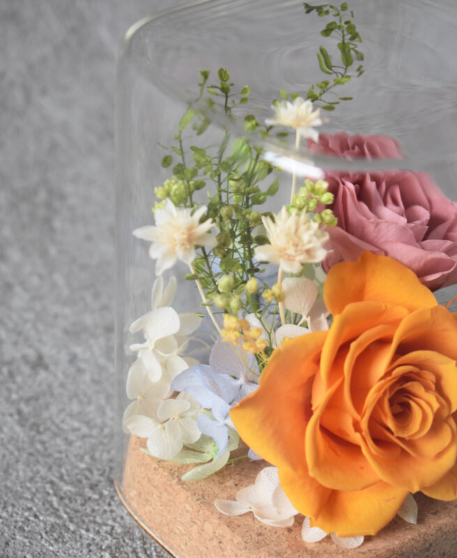 プリザーブドフラワー,テラリウム,ガラス